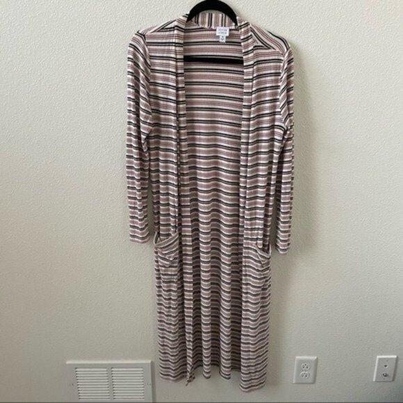 Evereve Peyton Jensen Jenny Striped Duster Cardigan - Picture 5 of 9